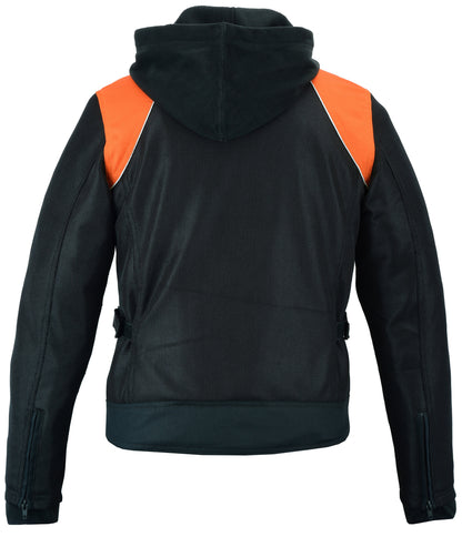 DS827 Women's Mesh 3-in-1 Riding Jacket (Black/Orange)  Thunderbird Speed Shop