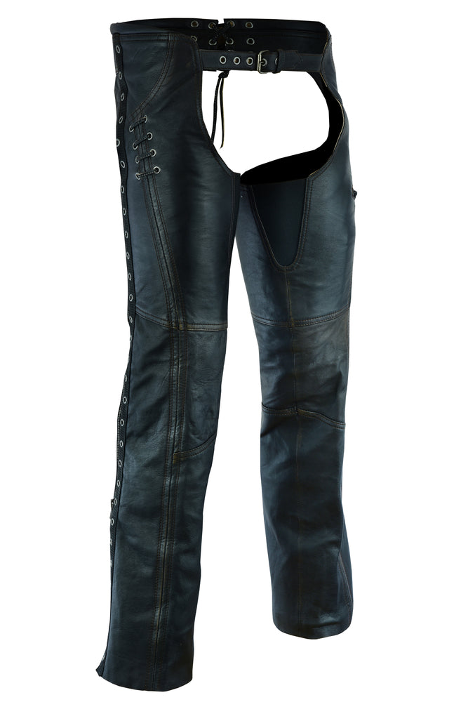 DS490 Women's Stylish Lightweight Hip Set Chaps in Lightweight Drum D  Thunderbird Speed Shop