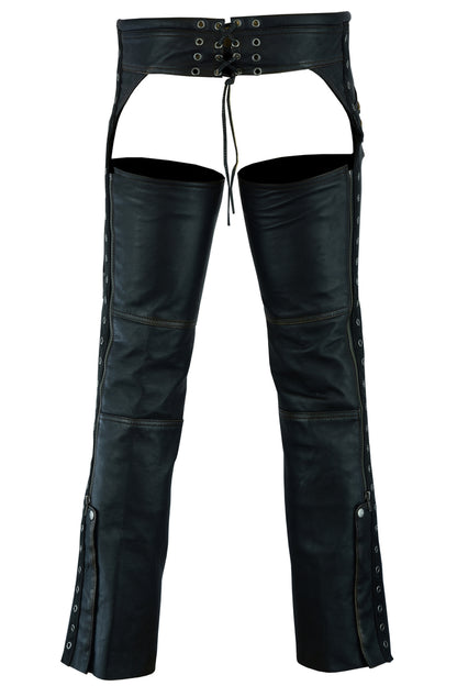 DS490 Women's Stylish Lightweight Hip Set Chaps in Lightweight Drum D  Thunderbird Speed Shop