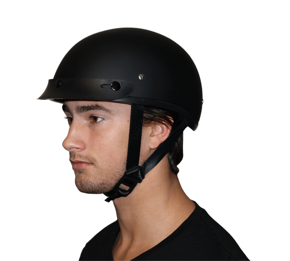 D1-A D.O.T. DAYTONA SKULL CAP- HI-GLOSS BLACK  Thunderbird Speed Shop