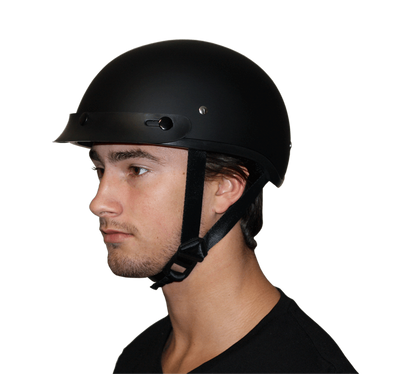 D1-A D.O.T. DAYTONA SKULL CAP- HI-GLOSS BLACK  Thunderbird Speed Shop