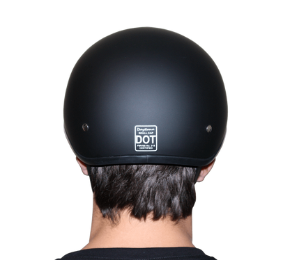 D1-A D.O.T. DAYTONA SKULL CAP- HI-GLOSS BLACK  Thunderbird Speed Shop