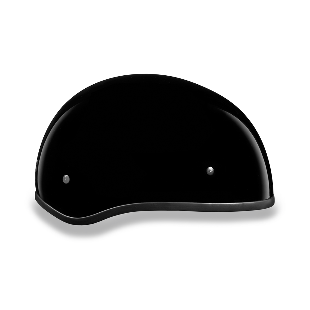 D1-ANS D.O.T. DAYTONA SKULL CAP W/O VISOR - HI-GLOSS BLACK  Thunderbird Speed Shop