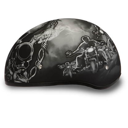 D6-G D.O.T. DAYTONA SKULL CAP - W/ GUNS  Thunderbird Speed Shop