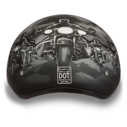 D6-G D.O.T. DAYTONA SKULL CAP - W/ GUNS  Thunderbird Speed Shop