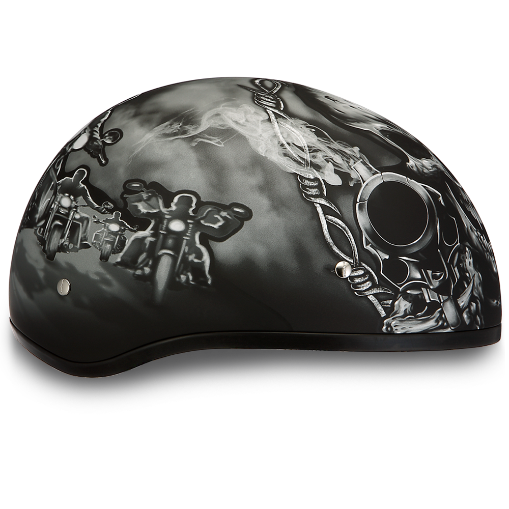 D6-G D.O.T. DAYTONA SKULL CAP - W/ GUNS  Thunderbird Speed Shop