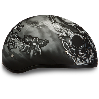 D6-G D.O.T. DAYTONA SKULL CAP - W/ GUNS  Thunderbird Speed Shop