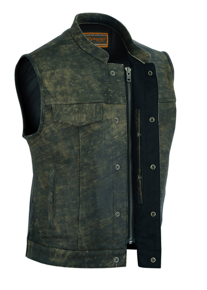 DS108 Men's Conceal Carry Antique Brown Vest  Thunderbird Speed Shop