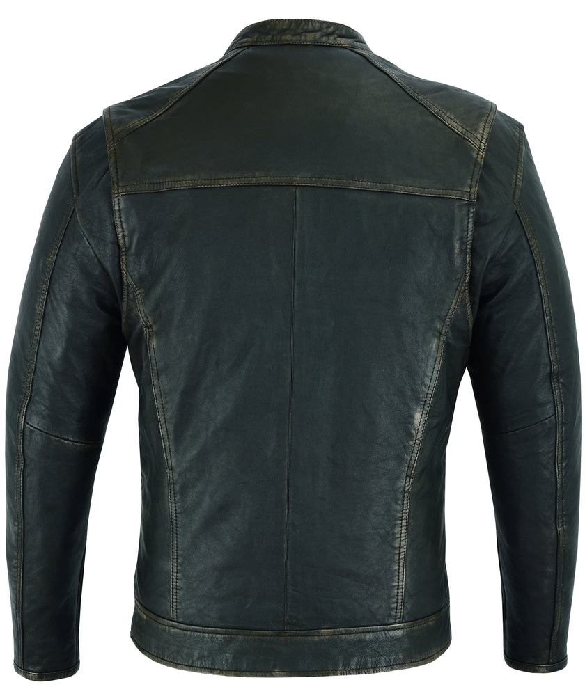 DS743 Men's Cruiser Jacket in Lightweight Drum Dyed Distressed Naked  Thunderbird Speed Shop