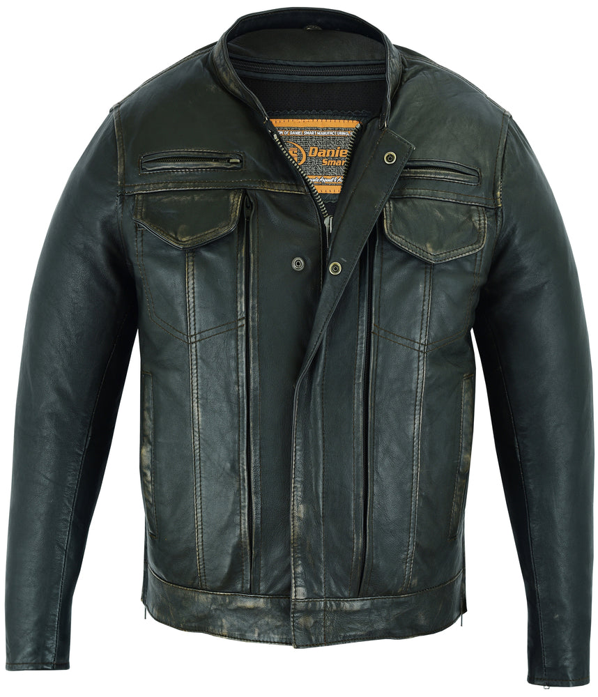 DS790 Men's Modern Utility Style Jacket in Lightweight Drum Dyed Dist  Thunderbird Speed Shop