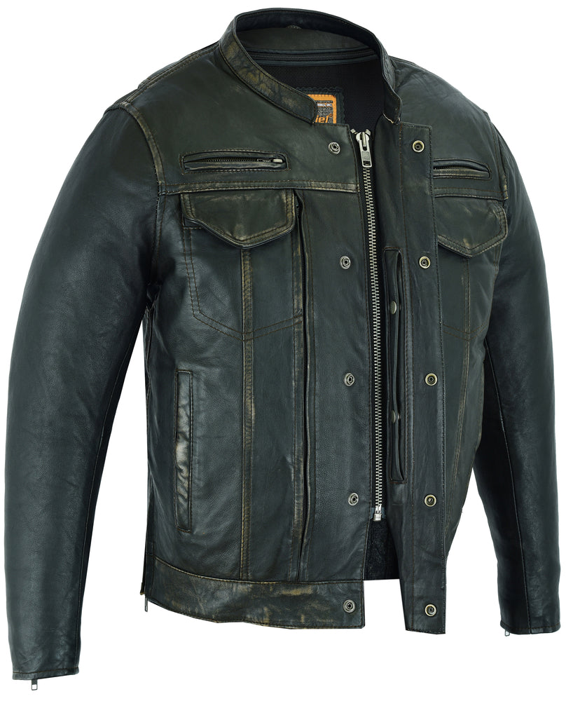 DS790 Men's Modern Utility Style Jacket in Lightweight Drum Dyed Dist  Thunderbird Speed Shop