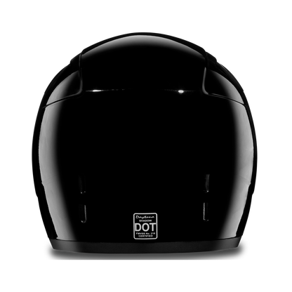 F1-A D.O.T. FULL FACE: DAYTONA SHADOW: HI-GLOSS BLACK  Thunderbird Speed Shop