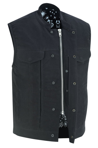 DS909 Men's Modern Utility Style Canvas Vest  Thunderbird Speed Shop