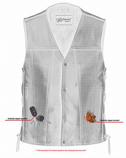 DS105 Men's Single Back Panel Concealed Carry Vest  Thunderbird Speed Shop