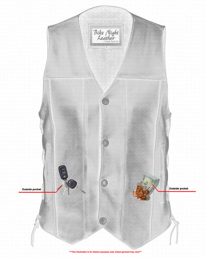 DS142 Men's Single Back Panel Concealed Carry Vest (Buffalo Nickel He  Thunderbird Speed Shop