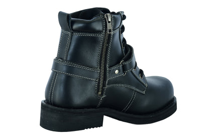 DS9766 Women's Boots with Side Zipper and Single Strap  Thunderbird Speed Shop