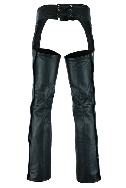 DS447TALL Tall Classic Leather Chaps with Jeans Pockets  Thunderbird Speed Shop