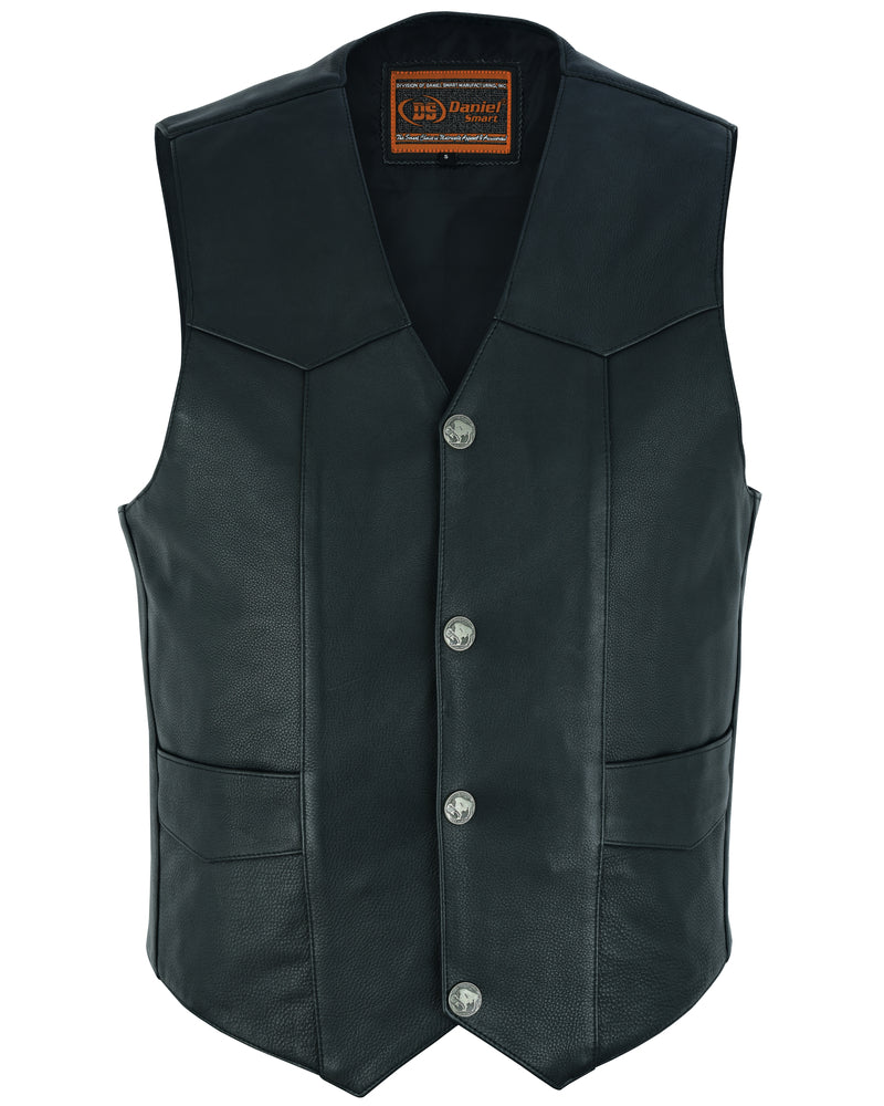 DS116 Advance Men's Buffalo Nickel Head Snap Vest  Thunderbird Speed Shop