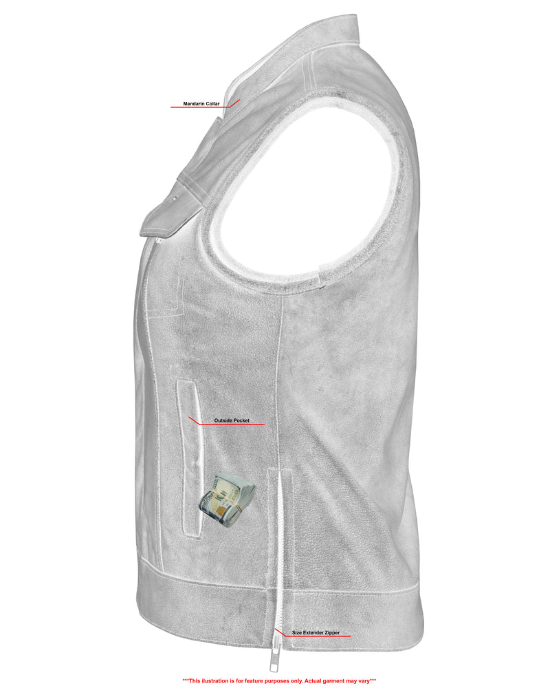 DS229  Women's Premium Single Back Panel Concealment Vest - GRAY  Thunderbird Speed Shop