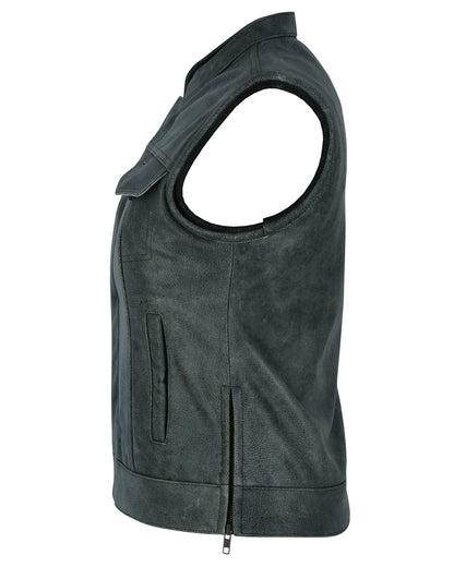 DS229  Women's Premium Single Back Panel Concealment Vest - GRAY  Thunderbird Speed Shop