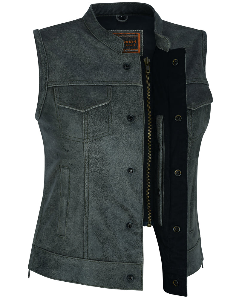 DS229  Women's Premium Single Back Panel Concealment Vest - GRAY  Thunderbird Speed Shop