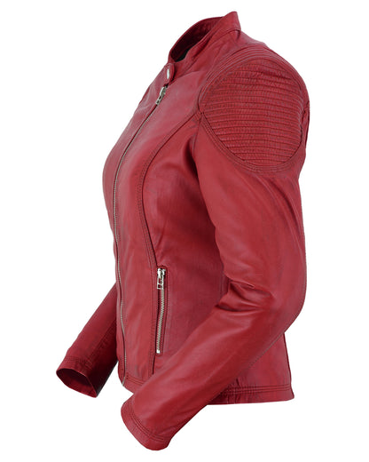 DS5501 Cabernet - Women's Fashion Leather Jacket  Thunderbird Speed Shop