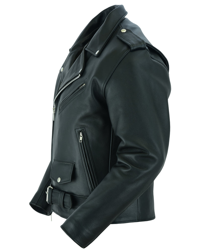 DS761 Motorcycle Armored Classic Biker Leather Jacket  Thunderbird Speed Shop