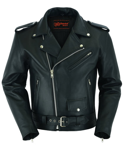 DS761 Motorcycle Armored Classic Biker Leather Jacket  Thunderbird Speed Shop