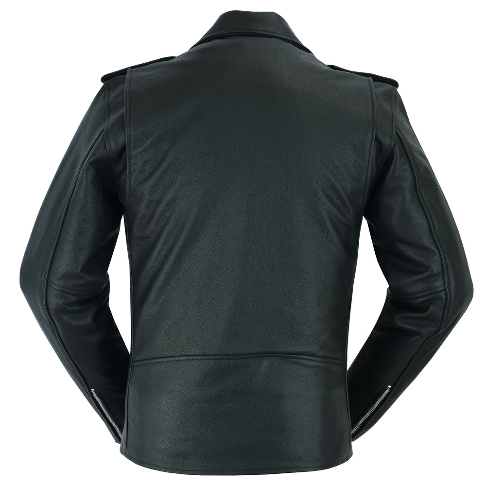 DS712TALL Men's Classic Plain Side Police Style M/C Jacket - TALL  Thunderbird Speed Shop