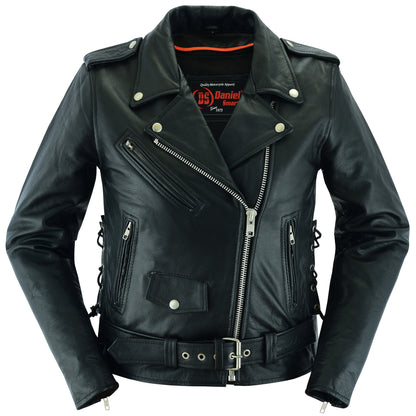 DS831 Women's Classic Side Lace Police Style M/C Jacket  Thunderbird Speed Shop