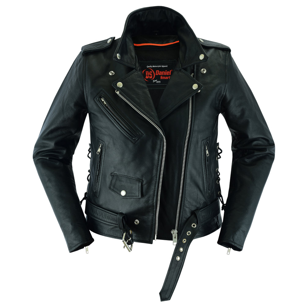 DS831 Women's Classic Side Lace Police Style M/C Jacket  Thunderbird Speed Shop