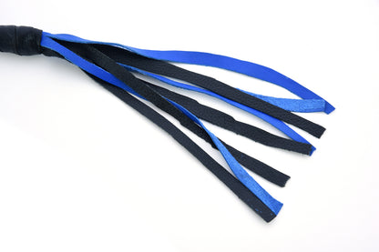 GBW205 Leather Biker Whip-Blue/Black  Thunderbird Speed Shop