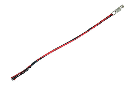 GBW203 Leather Biker Whip-Red/Black  Thunderbird Speed Shop