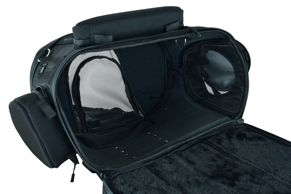 DS388 Daniel Smart Black Heavy Duty Textile Motorcycle Pet Carrier Si  Thunderbird Speed Shop